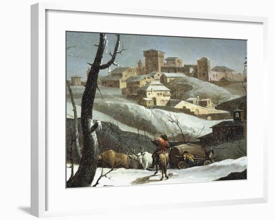 Landscape with Snow-Andrea Urbani-Framed Giclee Print