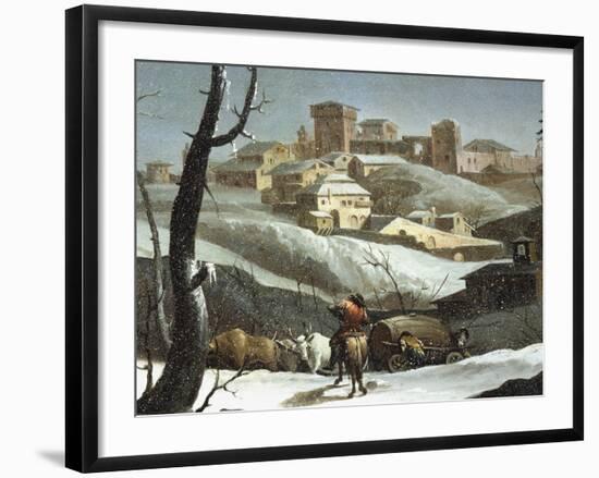 Landscape with Snow-Andrea Urbani-Framed Giclee Print