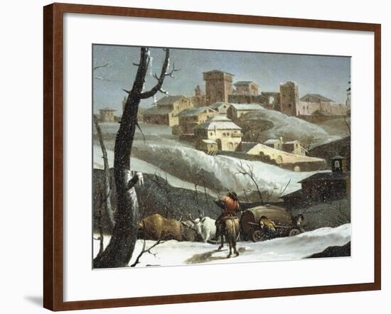 Landscape with Snow-Andrea Urbani-Framed Giclee Print