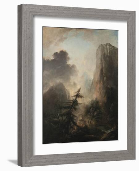 Landscape with Spruce, c.1780-Elias Martin-Framed Giclee Print