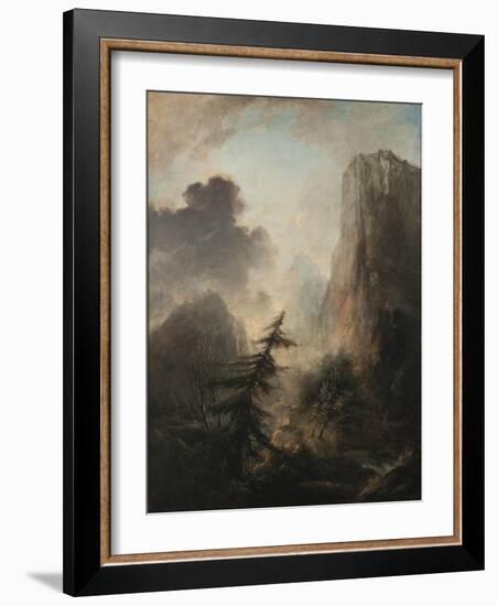 Landscape with Spruce, c.1780-Elias Martin-Framed Giclee Print