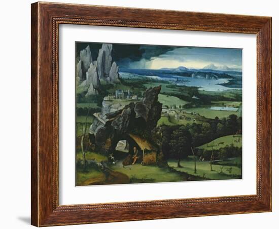 Landscape with St. Jerome, 1516-7-Joachim Patinir-Framed Giclee Print