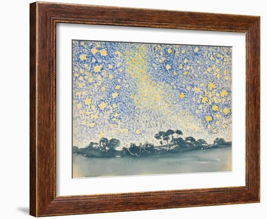 Landscape with Stars, c.1905-08-Henri-Edmond Cross-Framed Giclee Print