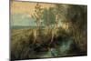 Landscape with Stream Overhung with Trees, 1637-1640-Peter Paul Rubens-Mounted Giclee Print