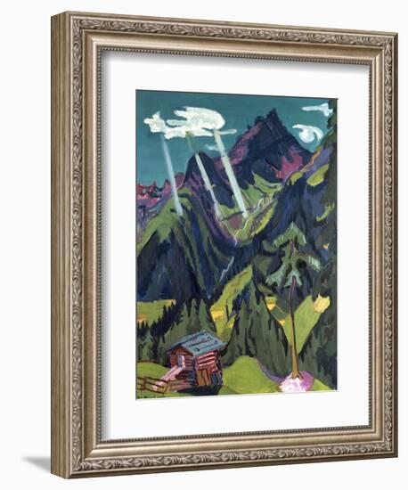 Landscape with Sunbeams (Buendner)-Ernst Ludwig Kirchner-Framed Giclee Print