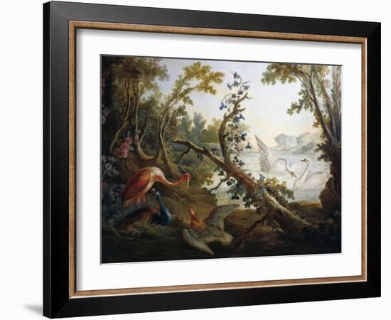 Landscape with Swans-Francois Boucher-Framed Giclee Print