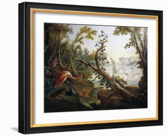 Landscape with Swans-Francois Boucher-Framed Giclee Print