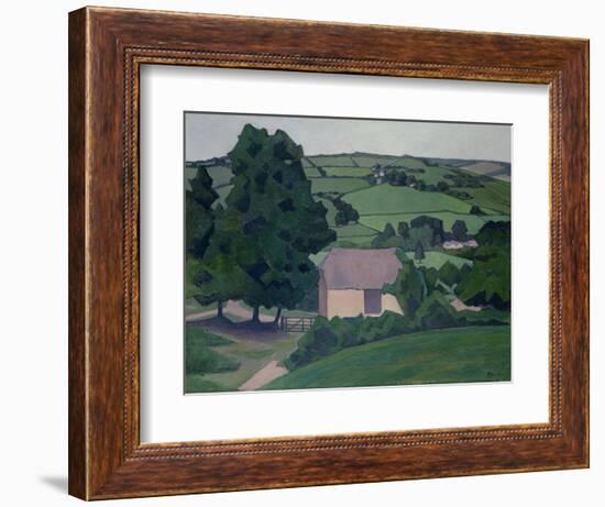 Landscape with Thatched Barn-Robert Polhill Bevan-Framed Giclee Print