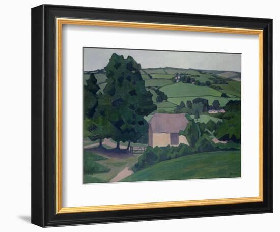 Landscape with Thatched Barn-Robert Polhill Bevan-Framed Giclee Print