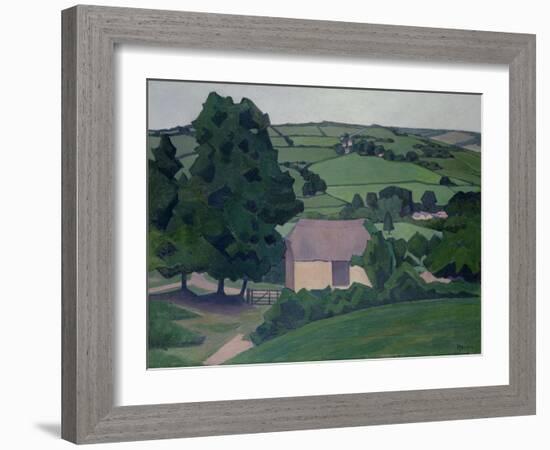 Landscape with Thatched Barn-Robert Polhill Bevan-Framed Giclee Print