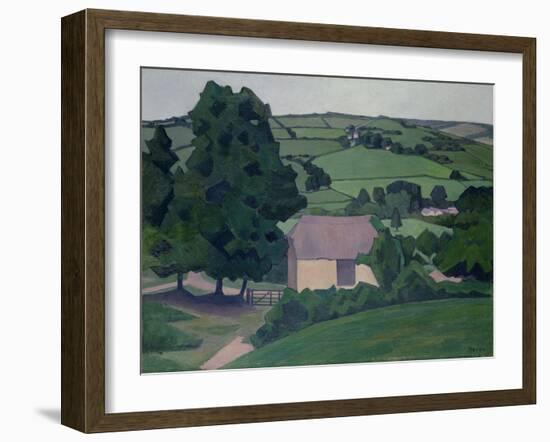 Landscape with Thatched Barn-Robert Polhill Bevan-Framed Giclee Print