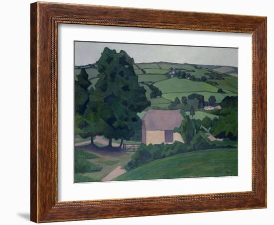 Landscape with Thatched Barn-Robert Polhill Bevan-Framed Giclee Print