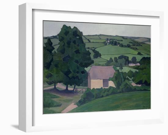 Landscape with Thatched Barn-Robert Polhill Bevan-Framed Giclee Print