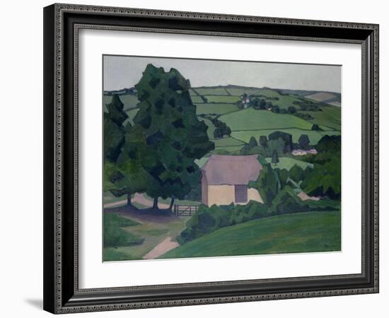 Landscape with Thatched Barn-Robert Polhill Bevan-Framed Giclee Print