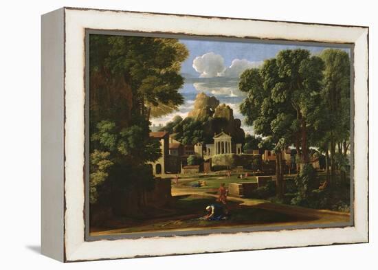 Landscape with the Ashes of Phocion, 1648 (Oil on Canvas)-Nicolas Poussin-Framed Premier Image Canvas