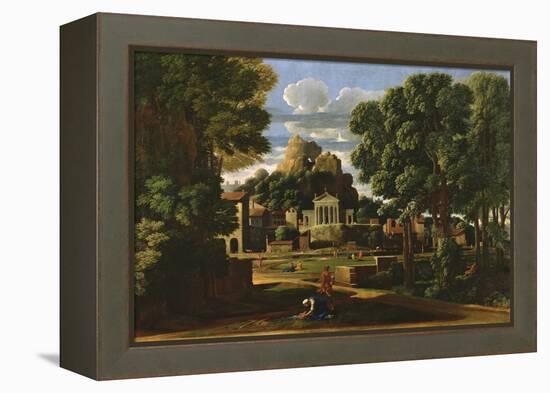 Landscape with the Ashes of Phocion, 1648 (Oil on Canvas)-Nicolas Poussin-Framed Premier Image Canvas