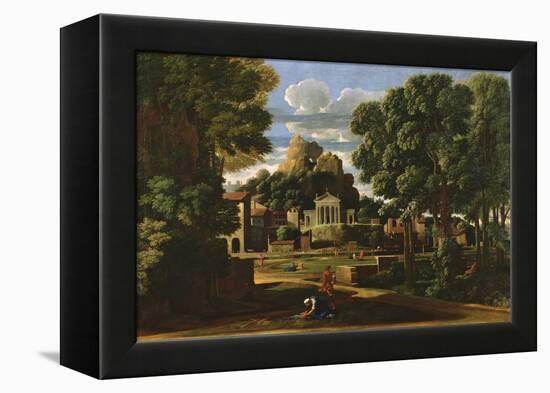 Landscape with the Ashes of Phocion, 1648 (Oil on Canvas)-Nicolas Poussin-Framed Premier Image Canvas