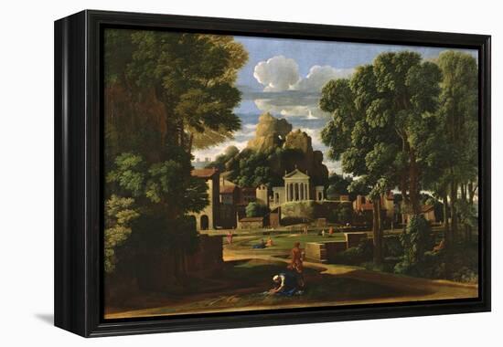 Landscape with the Ashes of Phocion, 1648 (Oil on Canvas)-Nicolas Poussin-Framed Premier Image Canvas