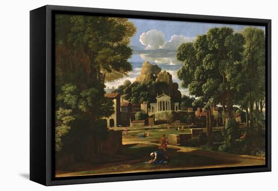 Landscape with the Ashes of Phocion, 1648 (Oil on Canvas)-Nicolas Poussin-Framed Premier Image Canvas