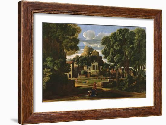 Landscape with the Ashes of Phocion, 1648 (Oil on Canvas)-Nicolas Poussin-Framed Giclee Print