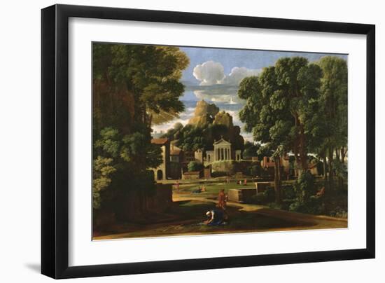 Landscape with the Ashes of Phocion, 1648 (Oil on Canvas)-Nicolas Poussin-Framed Giclee Print