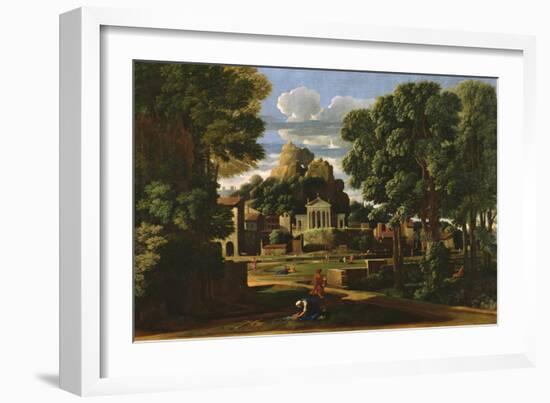 Landscape with the Ashes of Phocion, 1648 (Oil on Canvas)-Nicolas Poussin-Framed Giclee Print