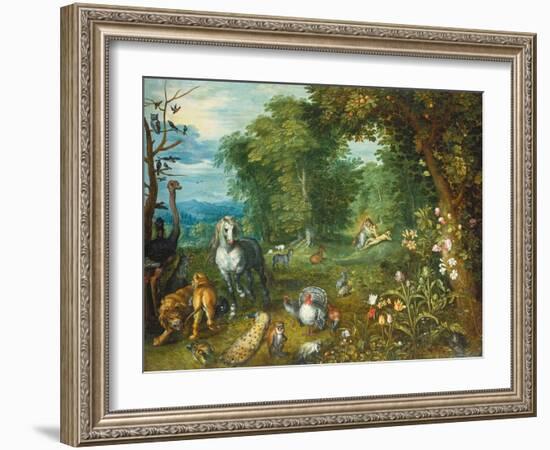 Landscape with the Creation of Eve-Mar Brueghel the Elder-Framed Giclee Print