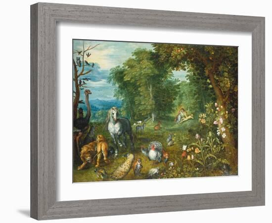 Landscape with the Creation of Eve-Mar Brueghel the Elder-Framed Giclee Print