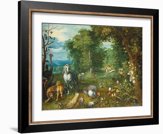 Landscape with the Creation of Eve-Mar Brueghel the Elder-Framed Giclee Print