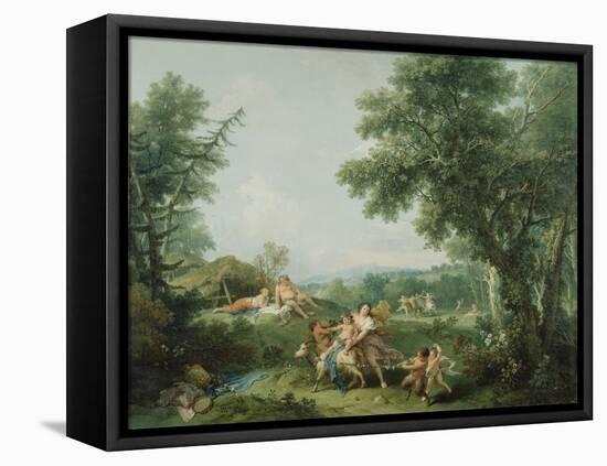 Landscape with the Education of Bacchus, 1744-Francesco Zuccarelli-Framed Premier Image Canvas