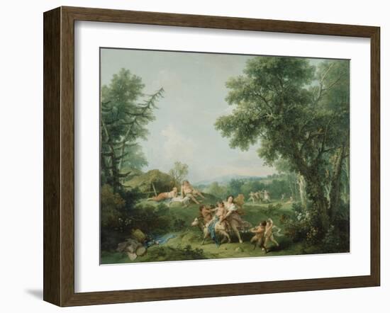 Landscape with the Education of Bacchus, 1744-Francesco Zuccarelli-Framed Giclee Print