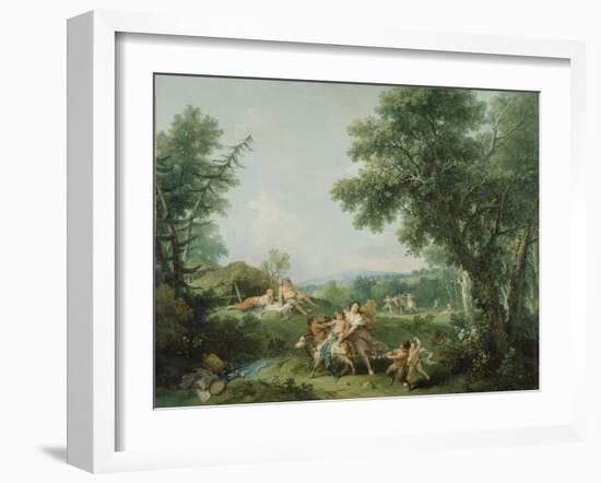 Landscape with the Education of Bacchus, 1744-Francesco Zuccarelli-Framed Giclee Print