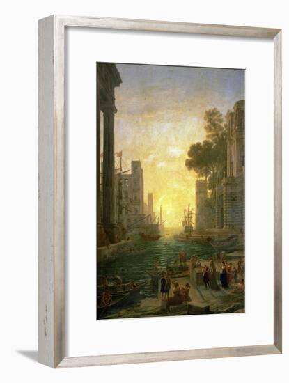 Landscape With the Embarkment of Saint Paula Romana In Ostia, 1639-1640-Claude Lorraine-Framed Giclee Print