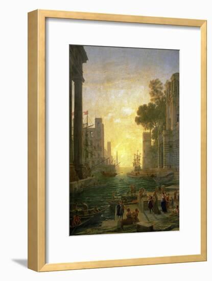 Landscape With the Embarkment of Saint Paula Romana In Ostia, 1639-1640-Claude Lorraine-Framed Giclee Print