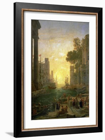 Landscape With the Embarkment of Saint Paula Romana In Ostia, 1639-1640-Claude Lorraine-Framed Giclee Print