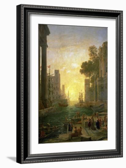 Landscape With the Embarkment of Saint Paula Romana In Ostia, 1639-1640-Claude Lorraine-Framed Giclee Print