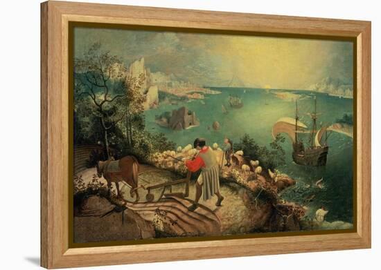 Landscape with the Fall of Icarus, about 1558-Pieter Bruegel the Elder-Framed Premier Image Canvas