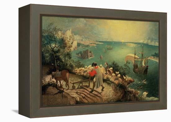 Landscape with the Fall of Icarus, about 1558-Pieter Bruegel the Elder-Framed Premier Image Canvas