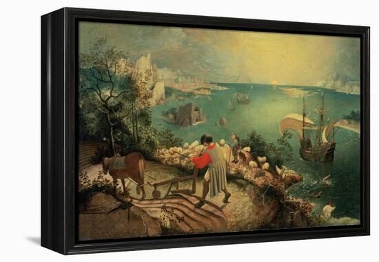 Landscape with the Fall of Icarus, about 1558-Pieter Bruegel the Elder-Framed Premier Image Canvas