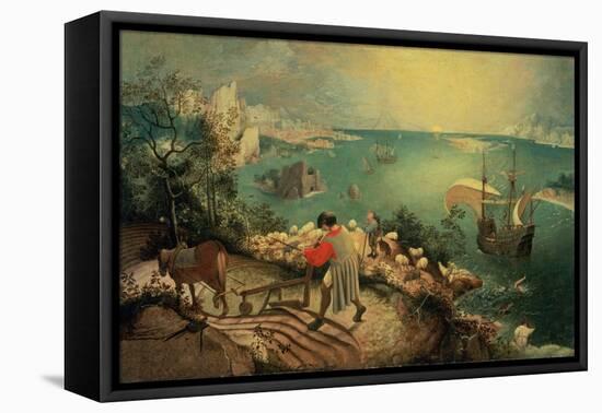 Landscape with the Fall of Icarus, about 1558-Pieter Bruegel the Elder-Framed Premier Image Canvas