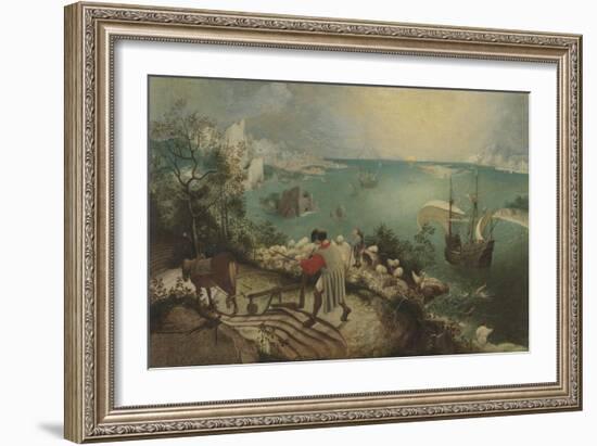 Landscape with the Fall of Icarus, C. 1560-Pieter Bruegel the Elder-Framed Giclee Print