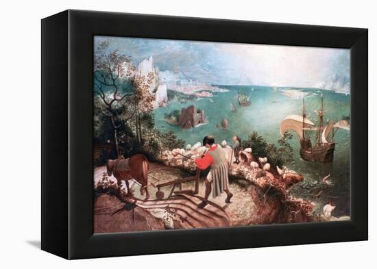 Landscape with the Fall of Icarus, C1555-Pieter Bruegel the Elder-Framed Premier Image Canvas