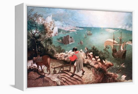 Landscape with the Fall of Icarus, C1555-Pieter Bruegel the Elder-Framed Premier Image Canvas