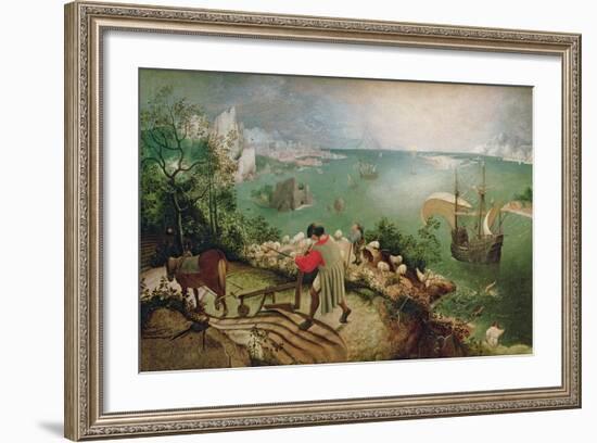 Landscape with the Fall of Icarus, circa 1555-Pieter Bruegel the Elder-Framed Giclee Print