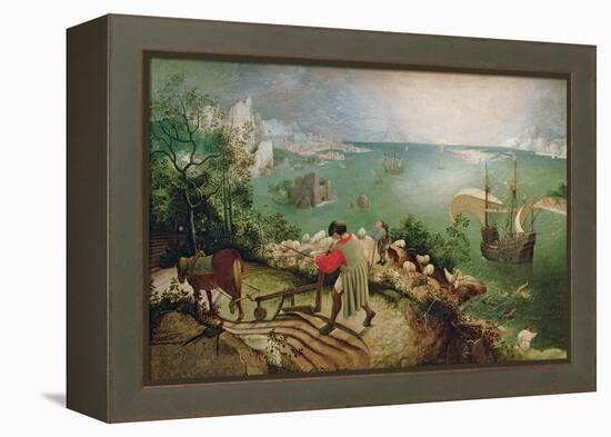 Landscape with the Fall of Icarus, circa 1555-Pieter Bruegel the Elder-Framed Premier Image Canvas