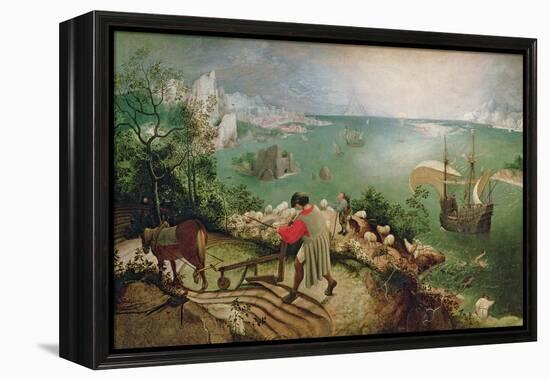 Landscape with the Fall of Icarus, circa 1555-Pieter Bruegel the Elder-Framed Premier Image Canvas