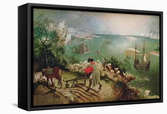 Landscape with the Fall of Icarus, circa 1555-Pieter Bruegel the Elder-Framed Premier Image Canvas