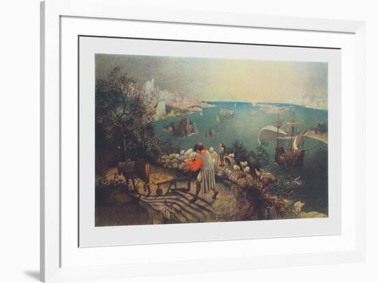 Landscape with the Fall of Ikarus-Pieter Bruegel the Elder-Framed Collectable Print