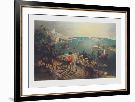 Landscape with the Fall of Ikarus-Pieter Bruegel the Elder-Framed Collectable Print