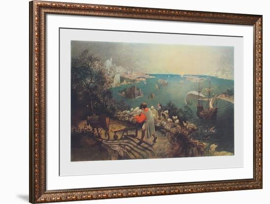 Landscape with the Fall of Ikarus-Pieter Bruegel the Elder-Framed Collectable Print